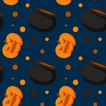 Halloween pattern in seamless style. イラスト素材