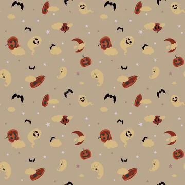 Halloween pattern in seamless style. Illustrazione stock