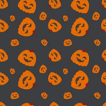 Halloween pattern in seamless style. Illustrazione stock