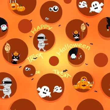 Halloween pattern seamless, texture fabric background vector illustration Stock-Illustration
