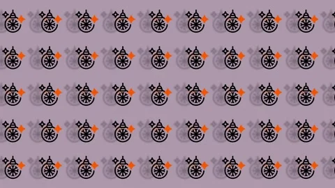 Halloween Pattern - Spooky and Festive Animated Background. Stock Footage 325380923