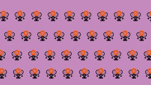 Halloween Pattern - Spooky Pumpkins on Purple Background for Festive Decor. Stock Footage 325380939