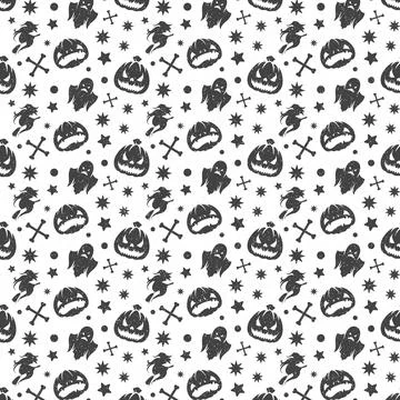 Halloween pattern vector design for background Stock Illustration