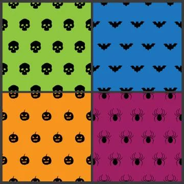 Halloween patterns Stock Illustration
