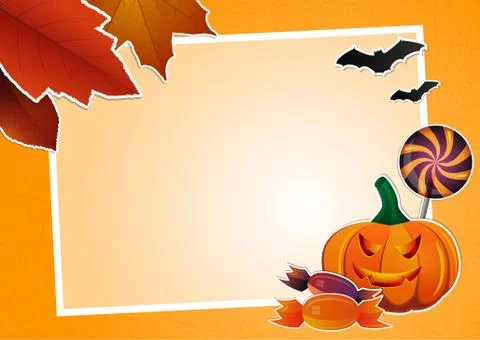 Halloween picture frame Stock Illustration