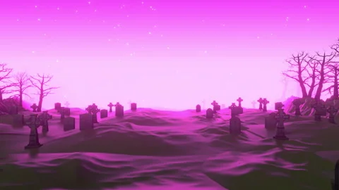 Halloween Pinky Graveyard Stockbeeldmateriaal 346719523