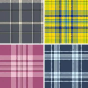 Halloween plaid pattern set optimized for posters. Strong tartan rhythm attra Illustrazione stock