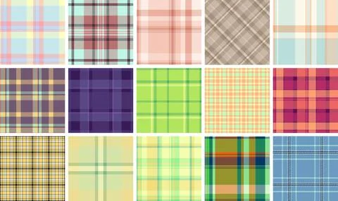 Halloween plaid set designed for digital backgrounds. Ideal for themed wallpa Illustrazione stock