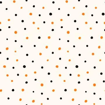 Halloween polka dots seamless pattern Stock Illustration
