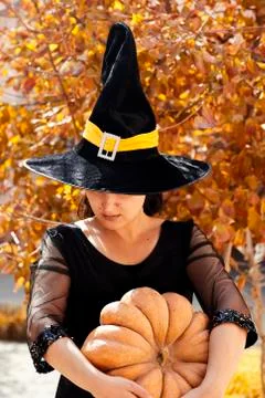 Halloween portrait of Witch Stock Photos