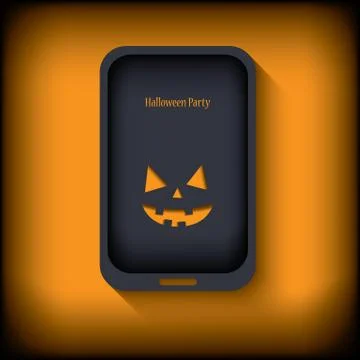 Halloween postcard design Stock Illustration