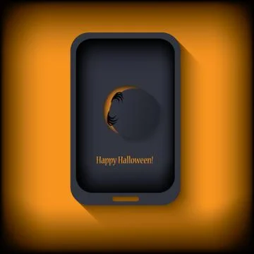 Halloween postcard design Stock Illustration
