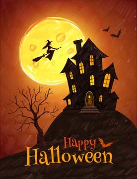 Halloween postcard Stock Illustration