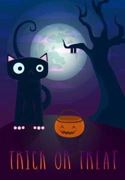 Halloween Postcard 스톡 일러스트