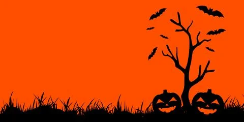Halloween poster and card. Vector illustration. Stock Illustration