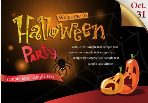 Halloween Poster. Vector illustration. Stock Illustration