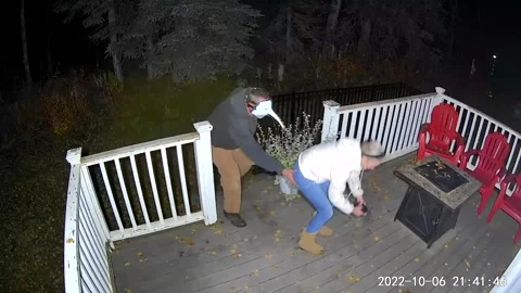 Halloween prank goes wrong: husband scar... | Stock Video | Pond5