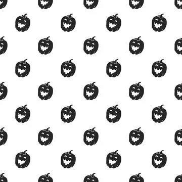 Halloween pumkin pattern seamless Illustrazione stock