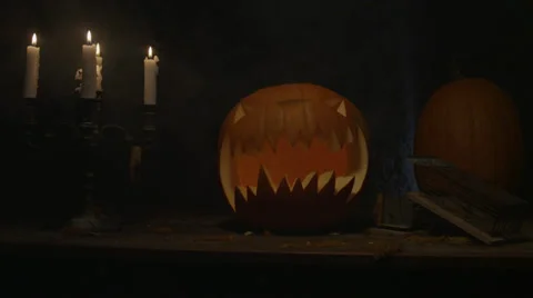 Halloween Pumpkin 1 - RED Epic 库存影片 32151240