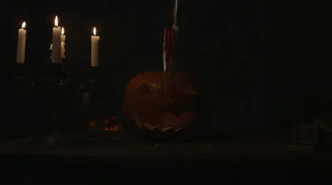 Halloween Pumpkin 2 - RED Epic Stock Footage 32151196