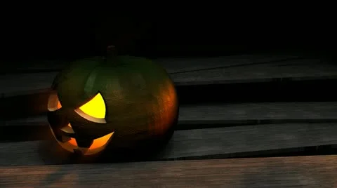 Halloween pumpkin 3d animation. Stock Footage 12357848