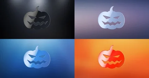 Halloween Pumpkin 3d Icon Stock Footage 71477121