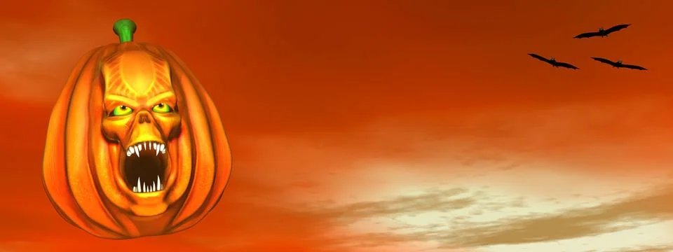 Halloween pumpkin - 3D render Stock Illustration