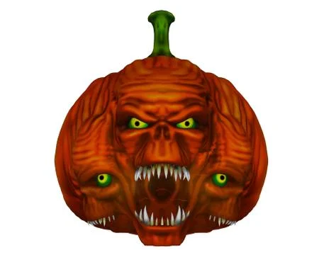 Halloween pumpkin - 3D render Stock Illustration