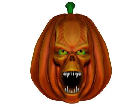 Halloween pumpkin - 3D render Stock Illustration