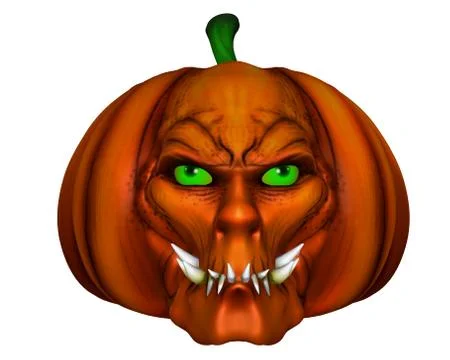Halloween pumpkin - 3D render Stock Illustration