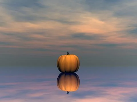Halloween pumpkin - 3D render Stock Illustration
