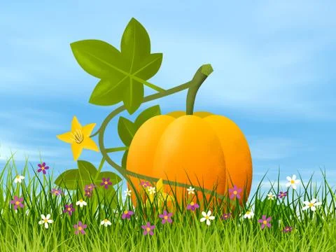 Halloween pumpkin - 3D render Stock Illustration