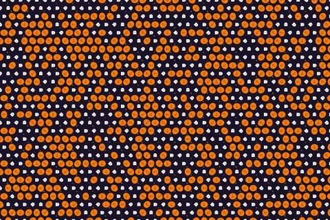 Halloween Pumpkin and Ghost Pattern on Dark Background Stock Illustration