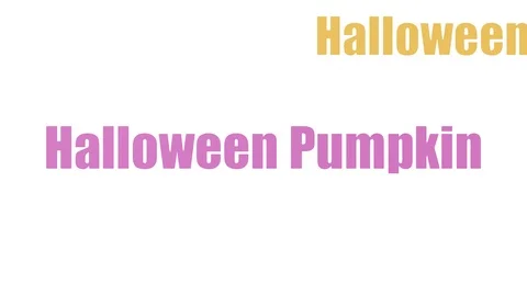 Halloween Pumpkin Animated Tag Cloud Isolated On White Video stock 107220150