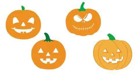Halloween Pumpkin Animation Stock Footage 158747181