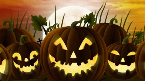 Halloween Pumpkin Background Animation Stock Footage 39933734