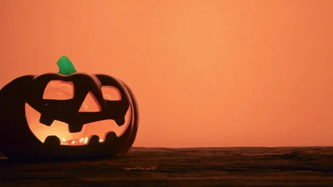 Halloween Pumpkin background with Copy space Video stock 252743846