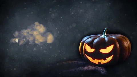 Halloween pumpkin background Stock Footage 95984734