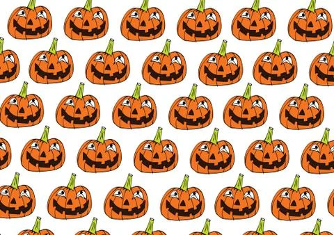 Halloween Pumpkin Background Stock Illustration