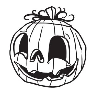 Halloween pumpkin black Stock Illustration