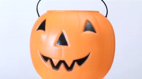 Halloween pumpkin bucket loop V2 - HD  Stock Footage 570228