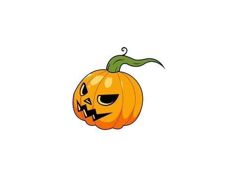 Halloween Pumpkin Burning Vector Stock Illustration