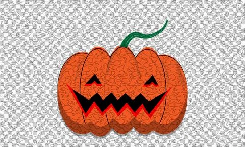 Halloween pumpkin character Stock Illustration