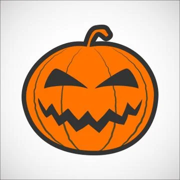 Halloween pumpkin color icon Stock Illustration