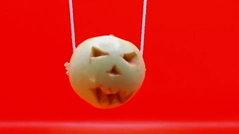 Halloween pumpkin decor Video stock 344455325