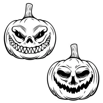 Halloween pumpkin. Design element for poster, card, banner, sign t shirt. Vec Stock Illustration