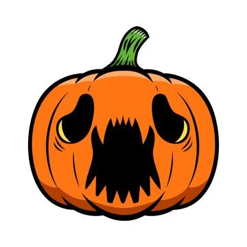 Halloween pumpkin. Design element for poster, card, banner, sign t shirt. Vec Stock Illustration
