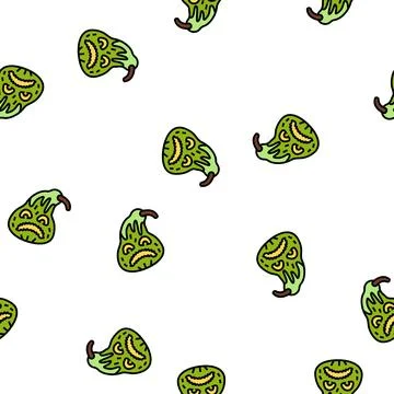 Halloween pumpkin evil vector seamless pattern イラスト素材
