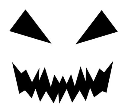 Halloween Pumpkin Face Stock Illustration