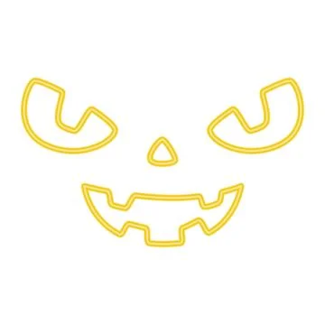 Halloween pumpkin face vector design Stock Illustration